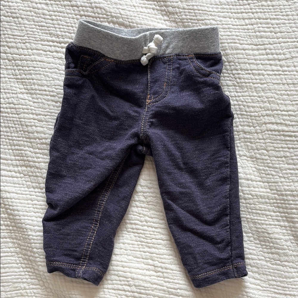 Stylish Navy Kids Bottoms with Gray Waistband